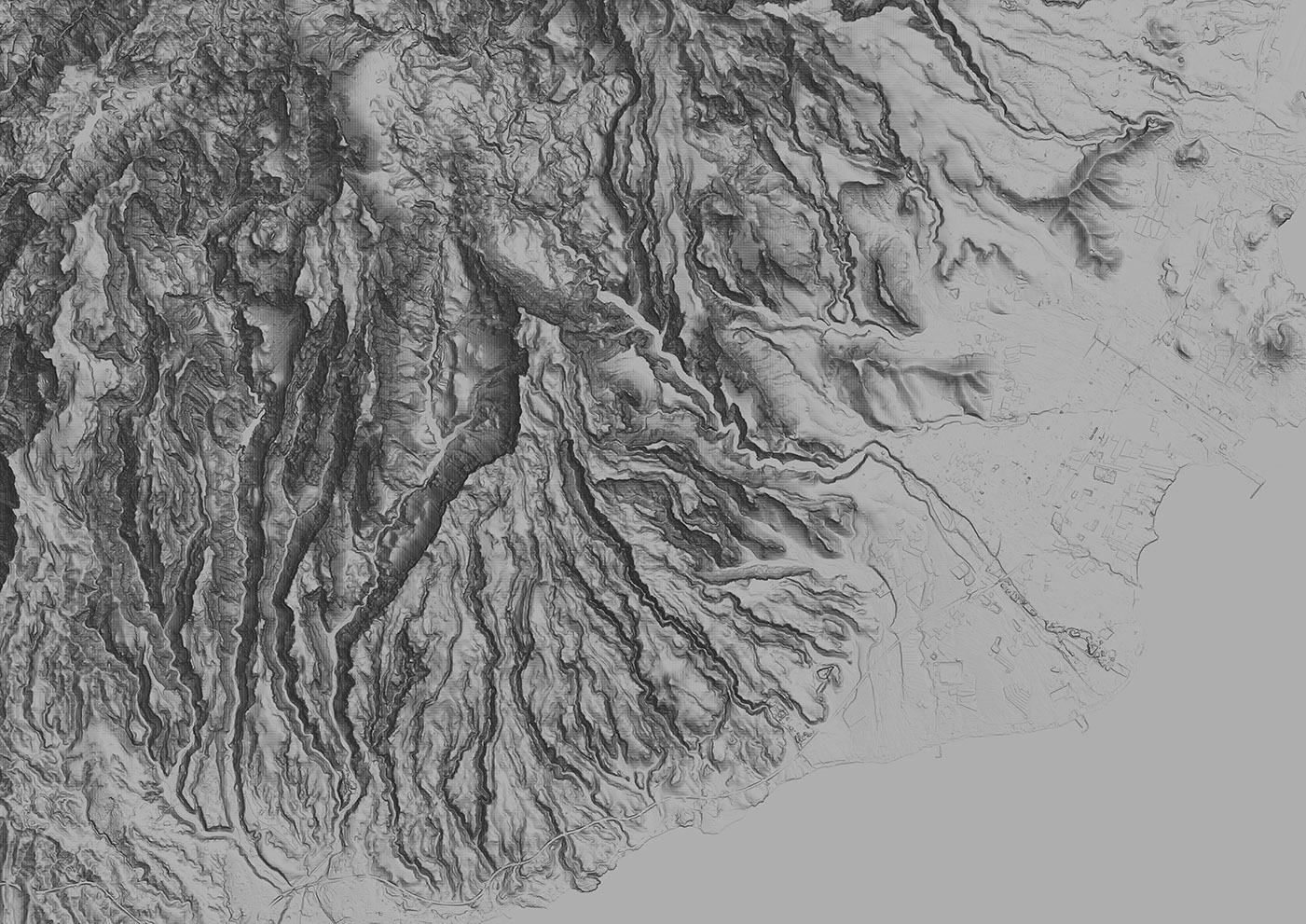 Barranco de Tirajana LiDAR hillshade